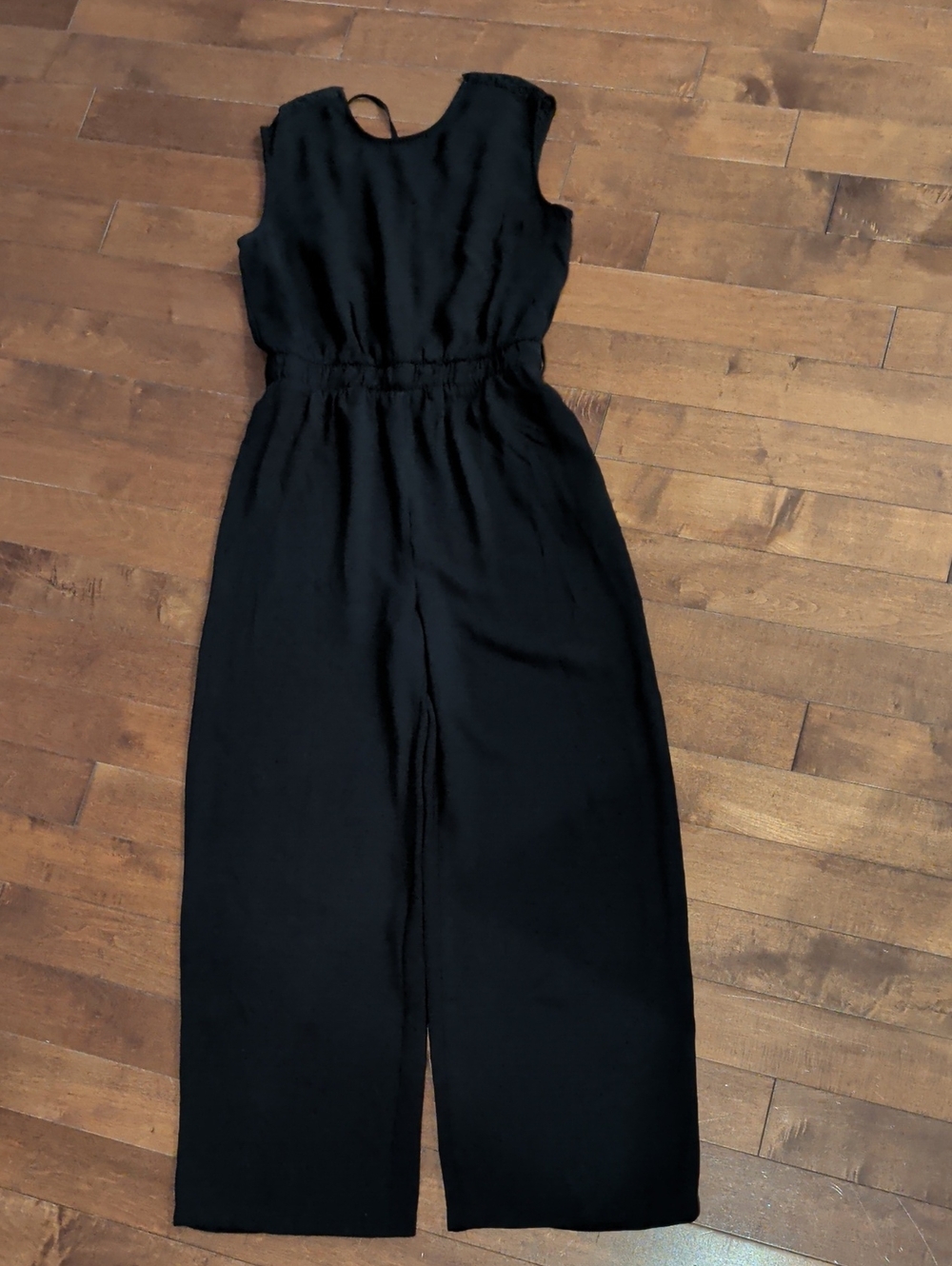 Vero Moda Black Sleeveless Wide-Leg Jumpsuit with Elastic Waistband
